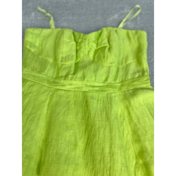 Tracy Reese Jasmine Green Peplum Bustier Dress NWT Size 6 Linen Blend Womens - Picture 3 of 16